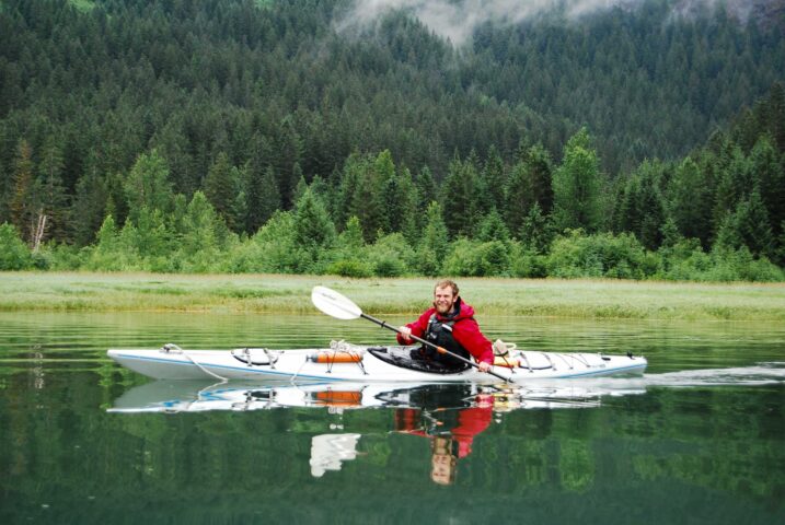A kayaker in Alaska.