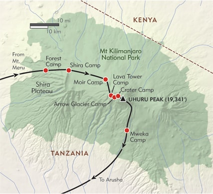 Lemosho Crater Route.