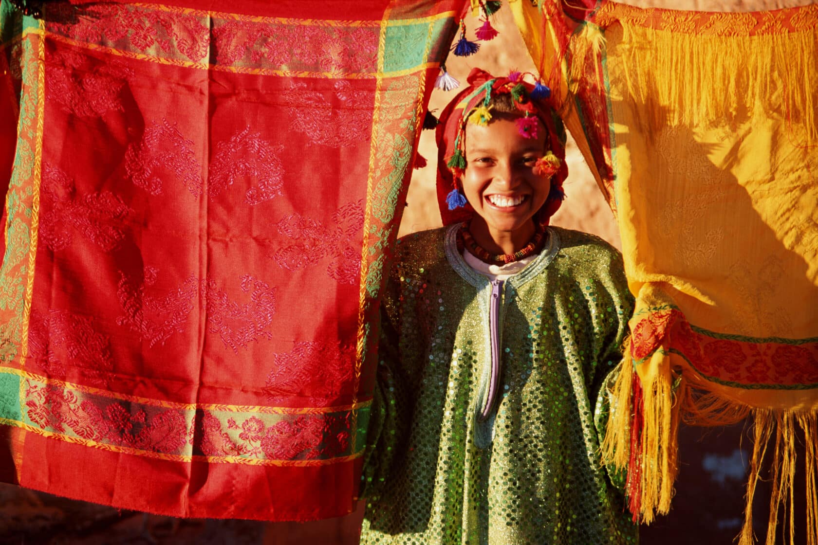 Morocco, Bedouin girl smiling, portrait