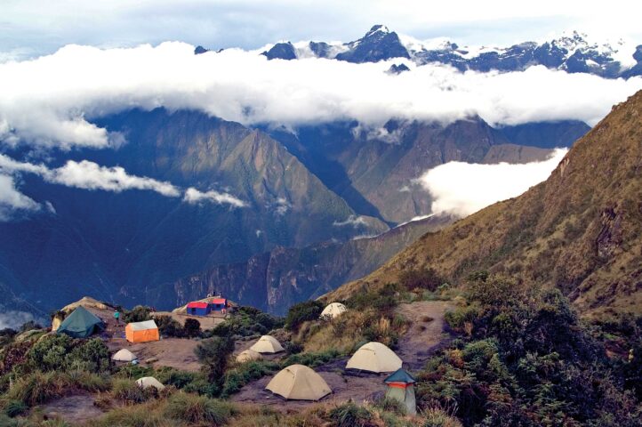 A campsite on the Inca trail.